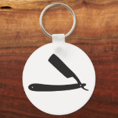 理髪店の剃刀 キーホルダー (正面)