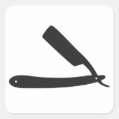 理髪店の剃刀 スクエアシール (正面)