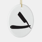 理髪店の剃刀 セラミックオーナメント (右)