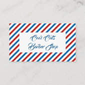 理髪店の名刺 名刺 (裏面)