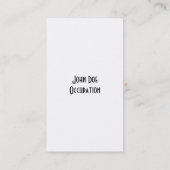 理髪店の名刺 名刺 (裏面)