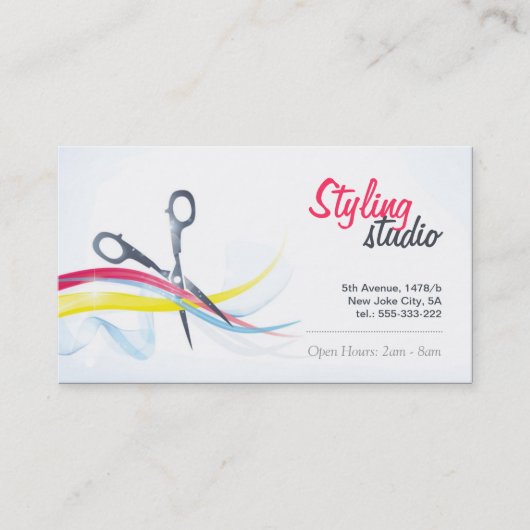 理髪店の名刺 名刺 (正面)