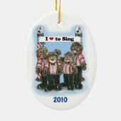 理髪店の四つ組のオーナメント セラミックオーナメント (裏面)