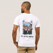 理髪店の四つ組のワイシャツ-バリ Tシャツ (裏面フル)