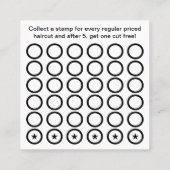 理髪店の棒のスタンプカード ロイヤリティカード (裏面)