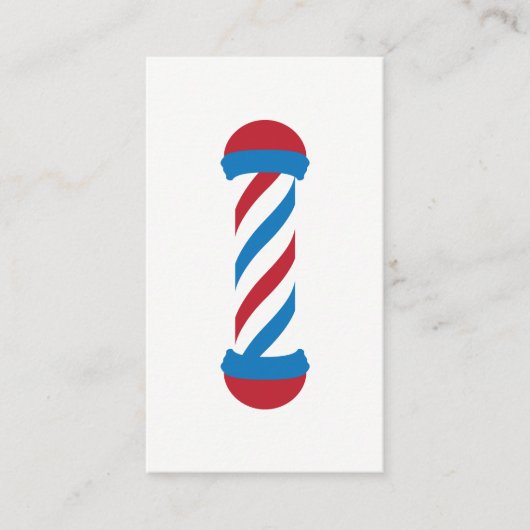 理髪店の棒のパンチカード ロイヤリティカード (正面)