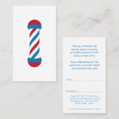 理髪店の棒の紹介 紹介カード (正面/裏面)