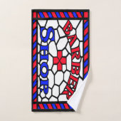 理髪店の看板 バスタオルセット (ハンドタオル)