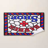 理髪店の看板 バスタオルセット (ハンドタオル)