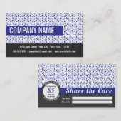 理髪店の紹介の名刺 紹介カード (正面/裏面)