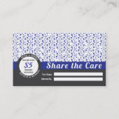 理髪店の紹介の名刺 紹介カード (裏面)