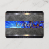 理髪店の青の抽象芸術 名刺 (正面)