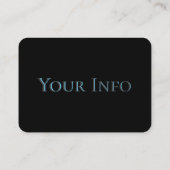 理髪店の青の抽象芸術 名刺 (裏面)