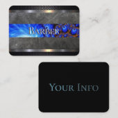 理髪店の青の抽象芸術 名刺 (正面/裏面)