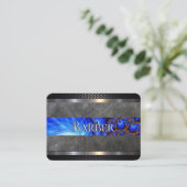 理髪店の青の抽象芸術 名刺 (スタンド正面)