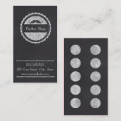 理髪店の顧客のロイヤリティの名刺 ロイヤリティカード (正面/裏面)