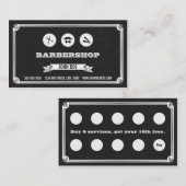 理髪店の顧客のロイヤリティの名刺 ロイヤリティカード (正面/裏面)