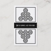 理髪店の顧客のロイヤリティの名刺 ロイヤリティカード (裏面)