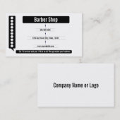 理髪店の顧客のロイヤリティの名刺 ロイヤリティカード (正面/裏面)