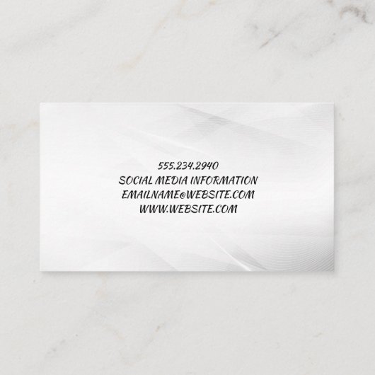 理髪店はさみ |理容師ポールロゴ 名刺 (裏面)