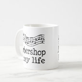 理髪店は私の生命です コーヒーマグカップ (正面左)