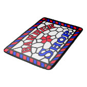 理髪店ステンドグラス バスマット (アングル)