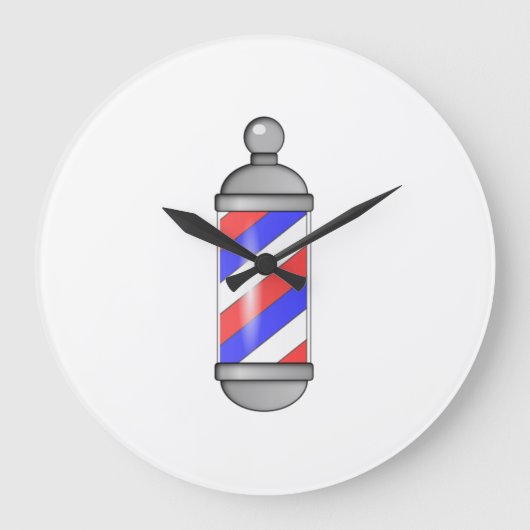 理髪店ポーランド人 ラージ壁時計 (正面)