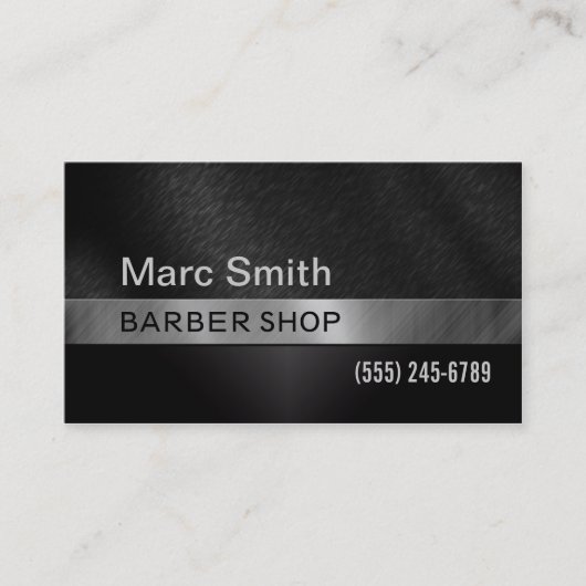 理髪店及び男性へ美容師の名刺 名刺 (正面)