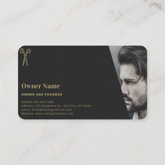 理髪店名刺 名刺 (裏面)