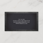 理髪店 | ウッド | 革縁ど 名刺 (裏面)