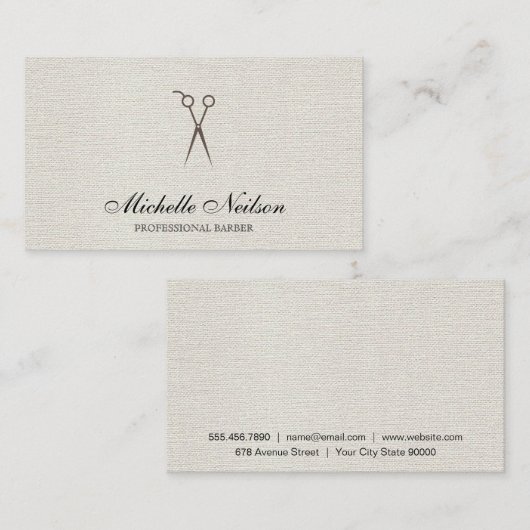 理髪店 |スタイリスト 名刺 (正面/裏面)