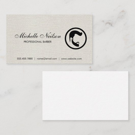 理髪店 | スタイリスト | 男性アイコン 名刺 (正面/裏面)