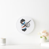 理髪店 ラウンド壁時計 (ホーム)