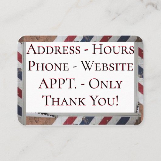 理髪店 名刺 (裏面)