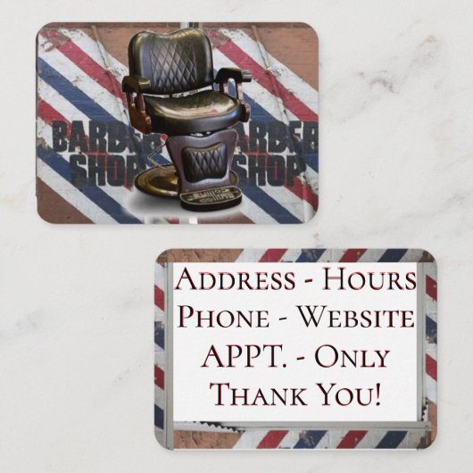 理髪店 名刺 (正面/裏面)