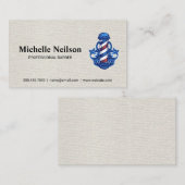 理髪店 | 理容師ポールロゴ 名刺 (正面/裏面)