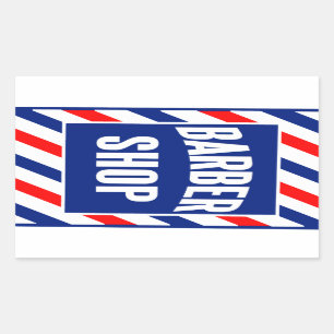 理髪店 長方形シール