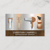 理髪整髪 | 理容師店 | 金属理容師ツール 名刺 (正面)