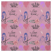 理髪用をテーマにした生地 |スタイル |はさみ ファブリック (見本)