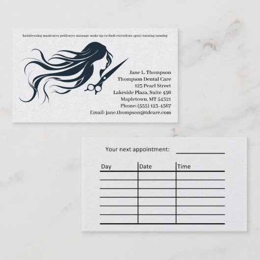 理髪用名刺 名刺 (正面/裏面)