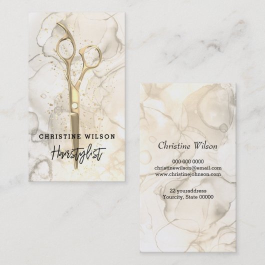 理髪用鋏 名刺 (正面/裏面)