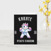 琉球空手ユニコーン – Karatekjapan カード (黄色い花)