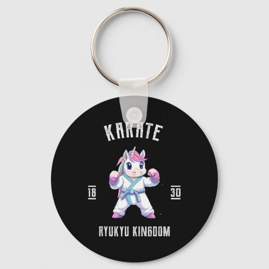 琉球空手ユニコーン – Karatekjapan キーホルダー (正面)