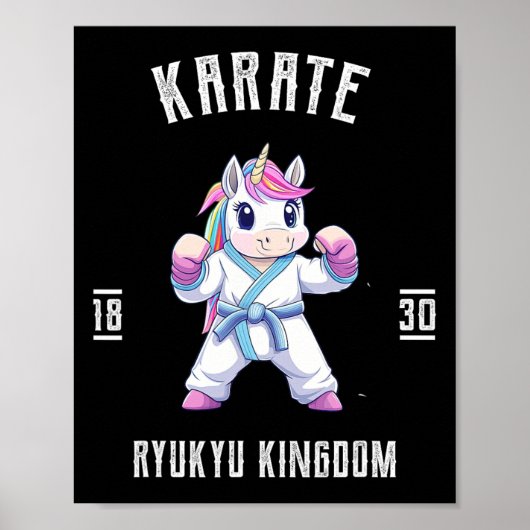 琉球空手ユニコーン – Karatekjapan ポスター (正面)