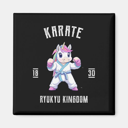 琉球空手ユニコーン – Karatekjapan マグネット (正面)