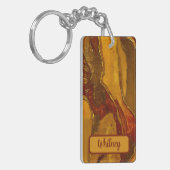 琥珀と金ゴールドインスパイアのキーチェーン(03) キーホルダー (正面左)