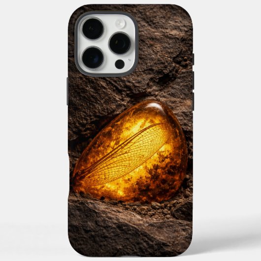琥珀に閉じ込められたトンボの羽 Case-Mate iPhoneケース (裏面)