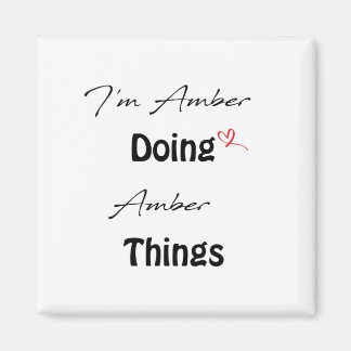 琥珀の仕事をしている マグネット