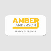 琥珀の名前タグ 名札 (正面)