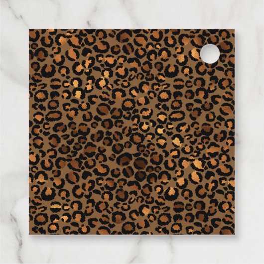 琥珀の宝石と虹色ヒョウ柄 フェイバータグ (裏面)